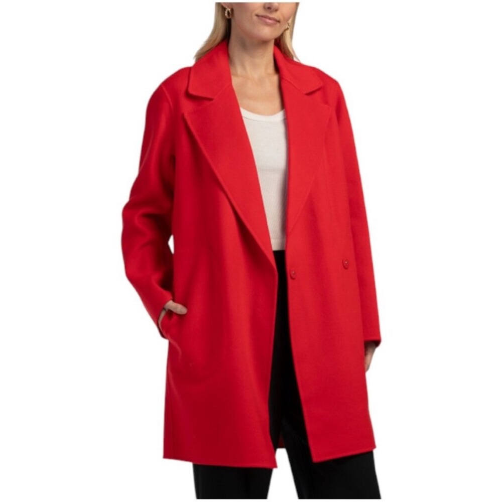 Theory Boy Coat Winsome 2 - Cardinal Red -Size Large - brand New - Wool&Cashmere